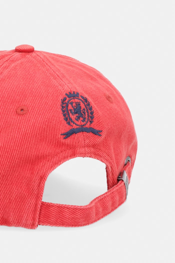 Akcesoria Tommy Jeans czapka bejsbolówka męska bawełniana AM0AM14458 czerwony