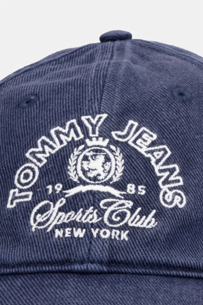 Tommy Jeans baseball kapa muška pamučna AM0AM14458 mornarsko plava AW26