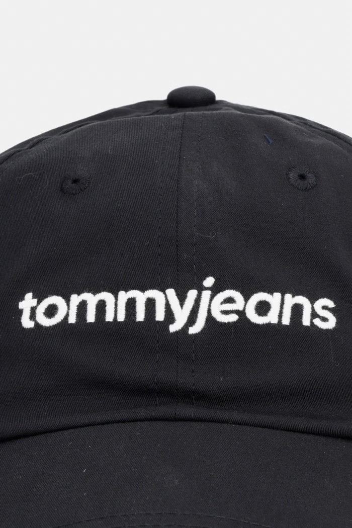 Tommy Jeans baseball kapa muška pamučna AM0AM14455 crna AW26