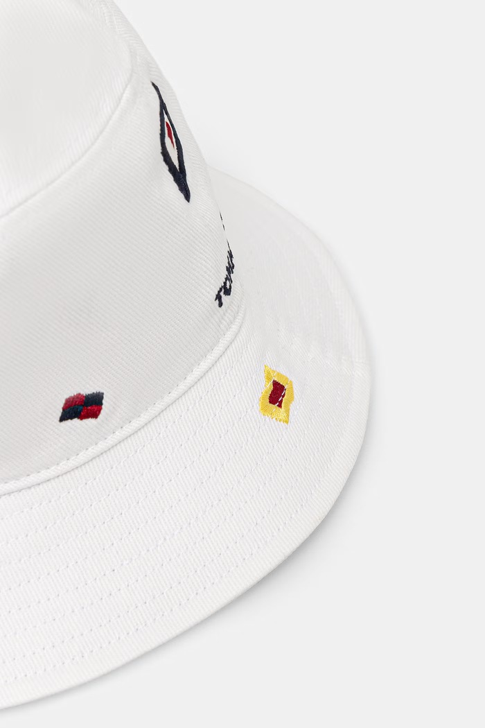 Tommy Jeans kapelusz bucket męski bawełniany AM0AM14328 biały AW26