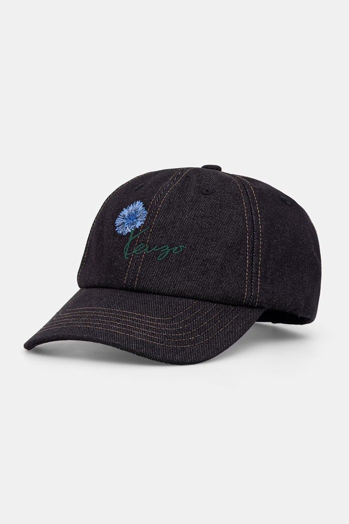 Kenzo czapka z daszkiem męska jeansowa granatowy FG68AC211F24
