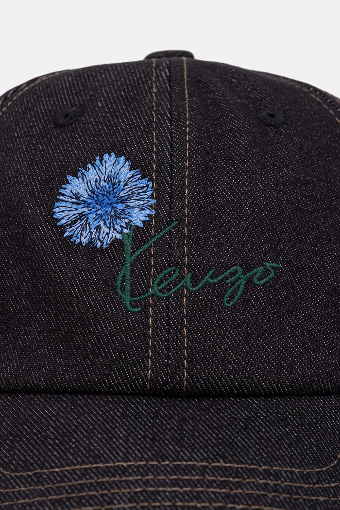 Kenzo czapka z daszkiem męska jeansowa FG68AC211F24 granatowy AW26