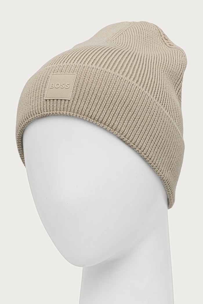 Akcesoria BOSS Orange Czapka męska z wełną Foxxy_Hat 50568837 beżowy
