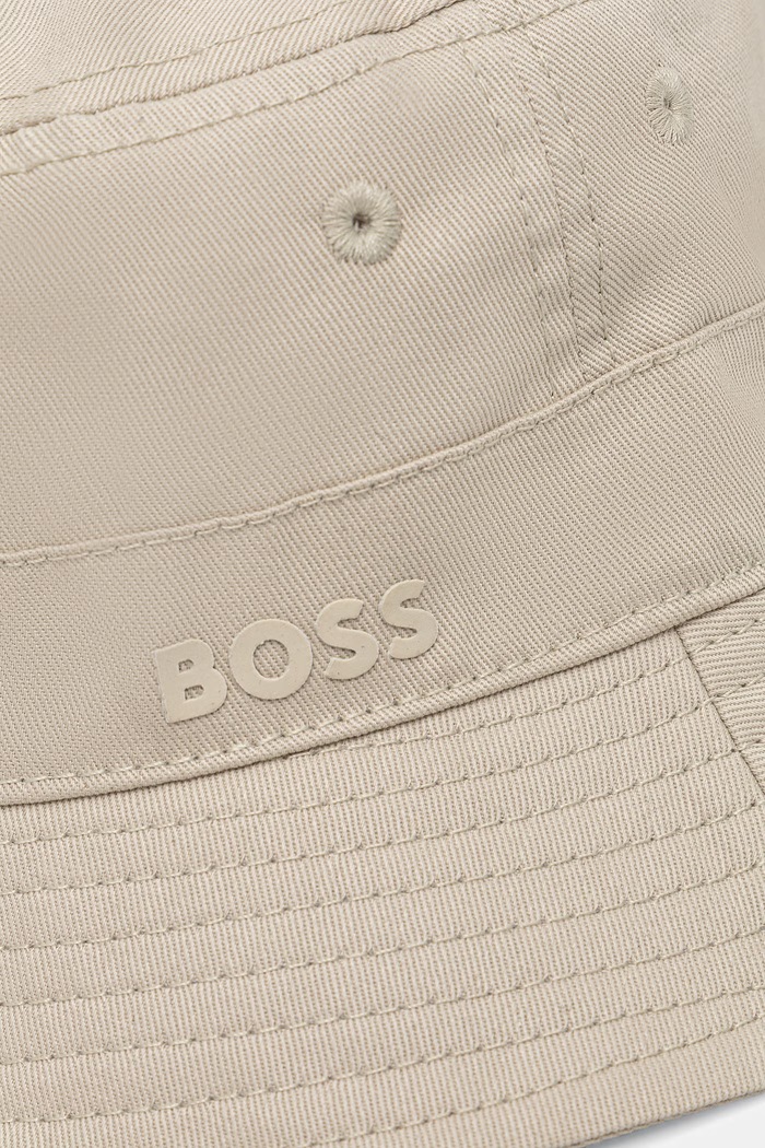 BOSS Orange bucket hat da uomo in cotone Finnian 50566229 beige AW26