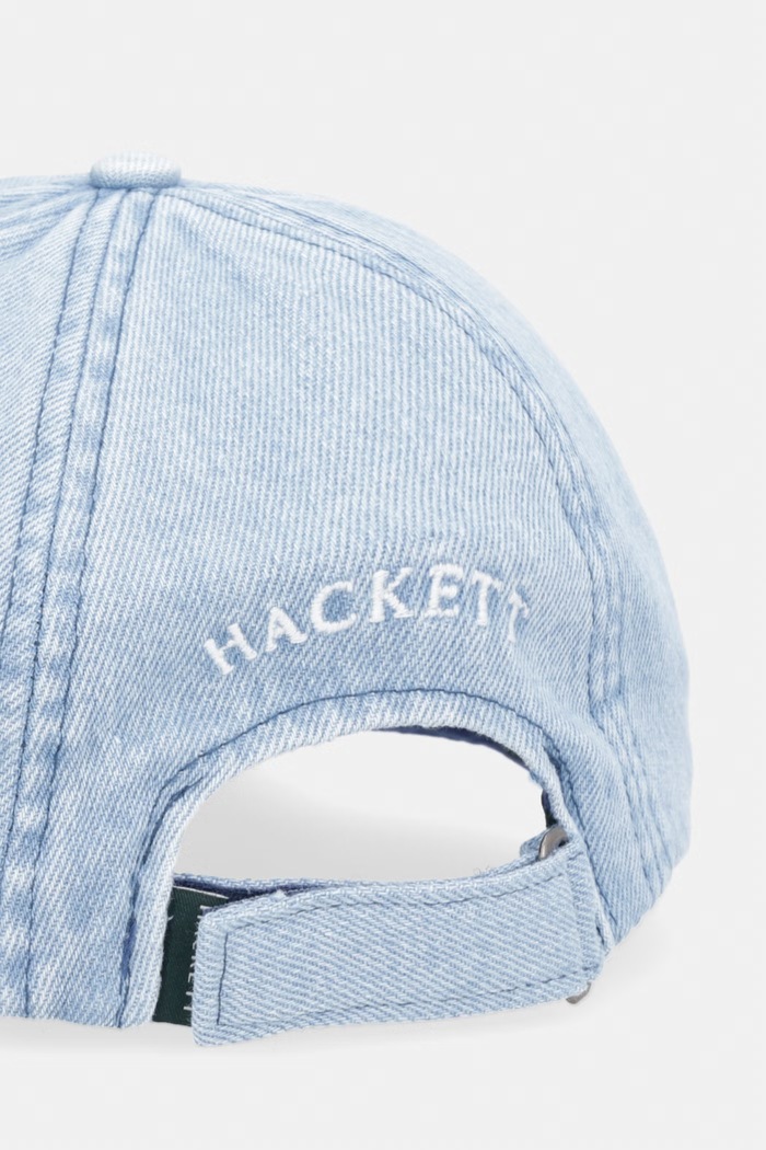 Akcesoria Hackett London czapka bejsbolówka męska z bawełną HM0400099 niebieski