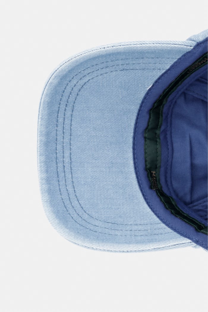 Hackett London czapka bejsbolówka męska z bawełną niebieski HM0400099