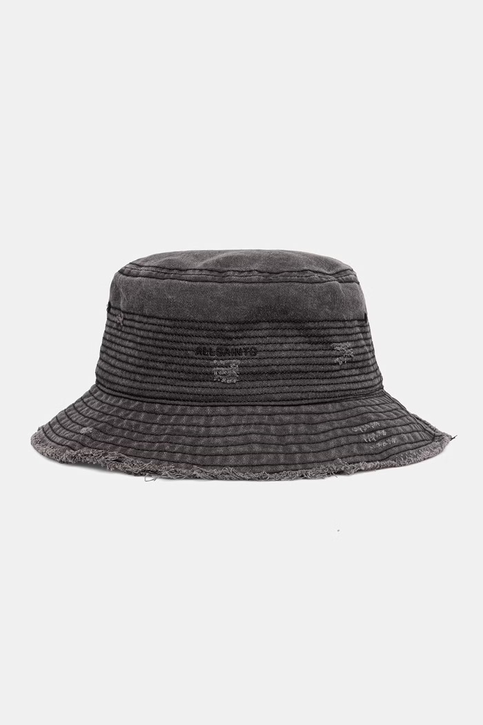 AllSaints șapcă de tip bucket pentru bărbați din denim negru 29M105XE