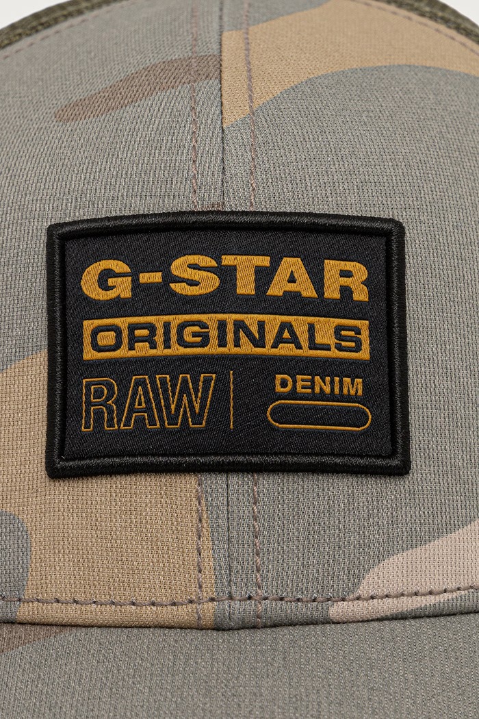 G-Star trucker kapa moška z bombažem Baseball Trucker D23760.E574 zelena AW26