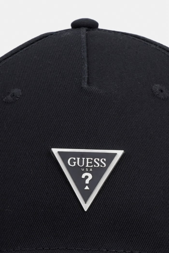 Guess καπέλο μπέιζμπολ ανδρικό βαμβακερό MILANO AM9655.COT01 μαύρο AW26