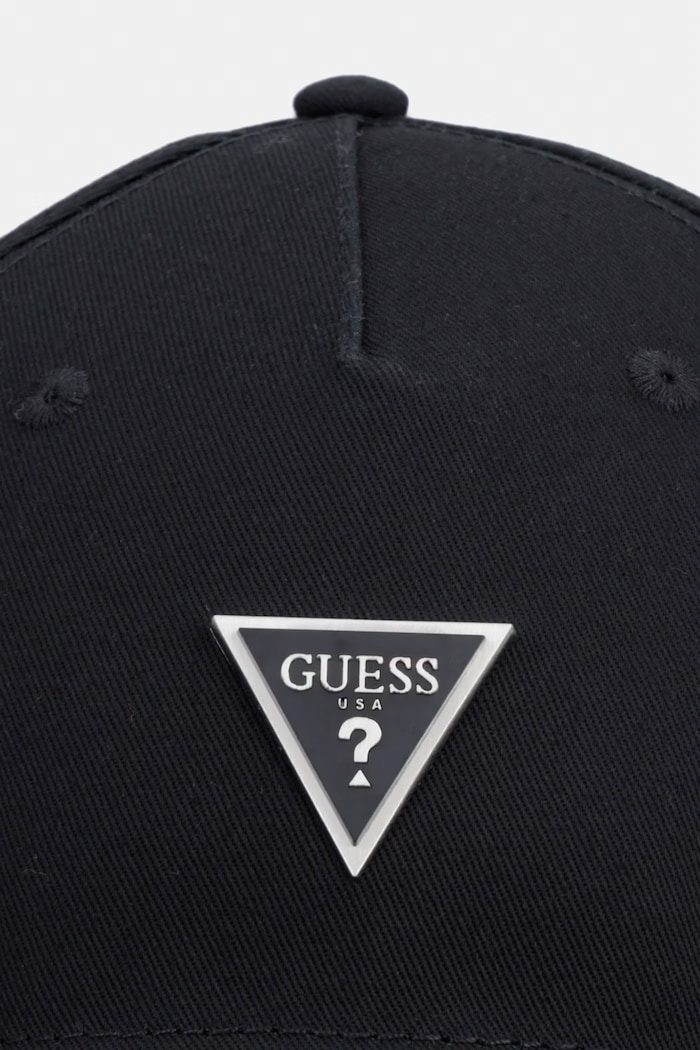 Guess καπέλο μπέιζμπολ ανδρικό βαμβακερό MILANO AM9655.COT01 μαύρο AW26