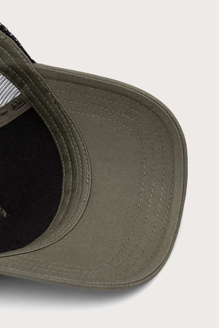 Czapka z daszkiem trucker z bawełną Von Dutch zielony VD.0.CAS1.BULL.K