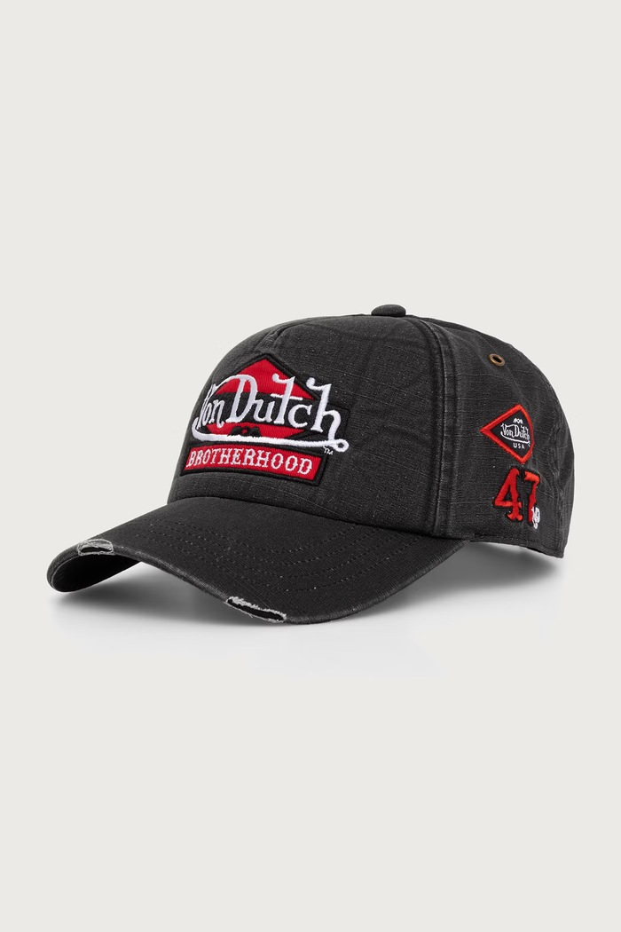 Von Dutch Czapka z daszkiem bawełniana szary VD.0.CAS1.JACKBRB2