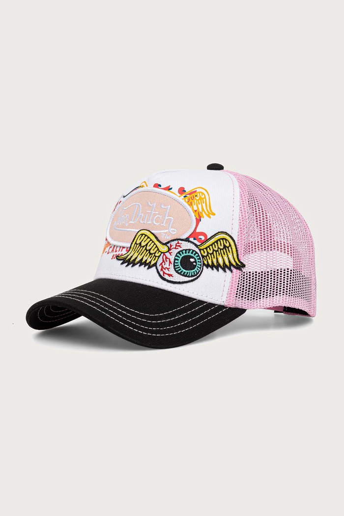 Von Dutch Czapka z daszkiem z bawełną różowy VD.0.CAS1.PAT.PIN