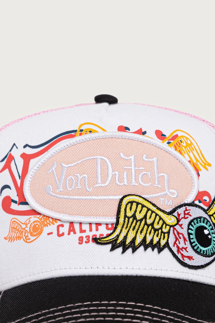 Von Dutch Czapka z daszkiem z bawełną VD.0.CAS1.PAT.PIN różowy AW26