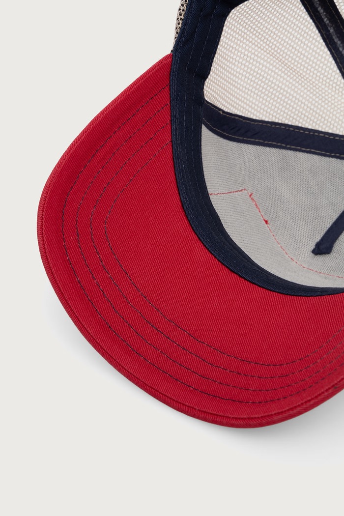 Czapka z daszkiem z bawełną Von Dutch VD.0.CAS1.SQUARE16 granatowy