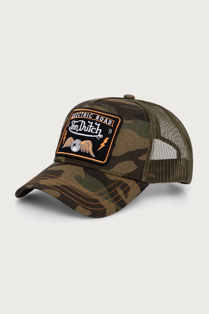 Von Dutch Czapka z daszkiem z bawełną zielony VD.0.CAS1.SQUARE4B