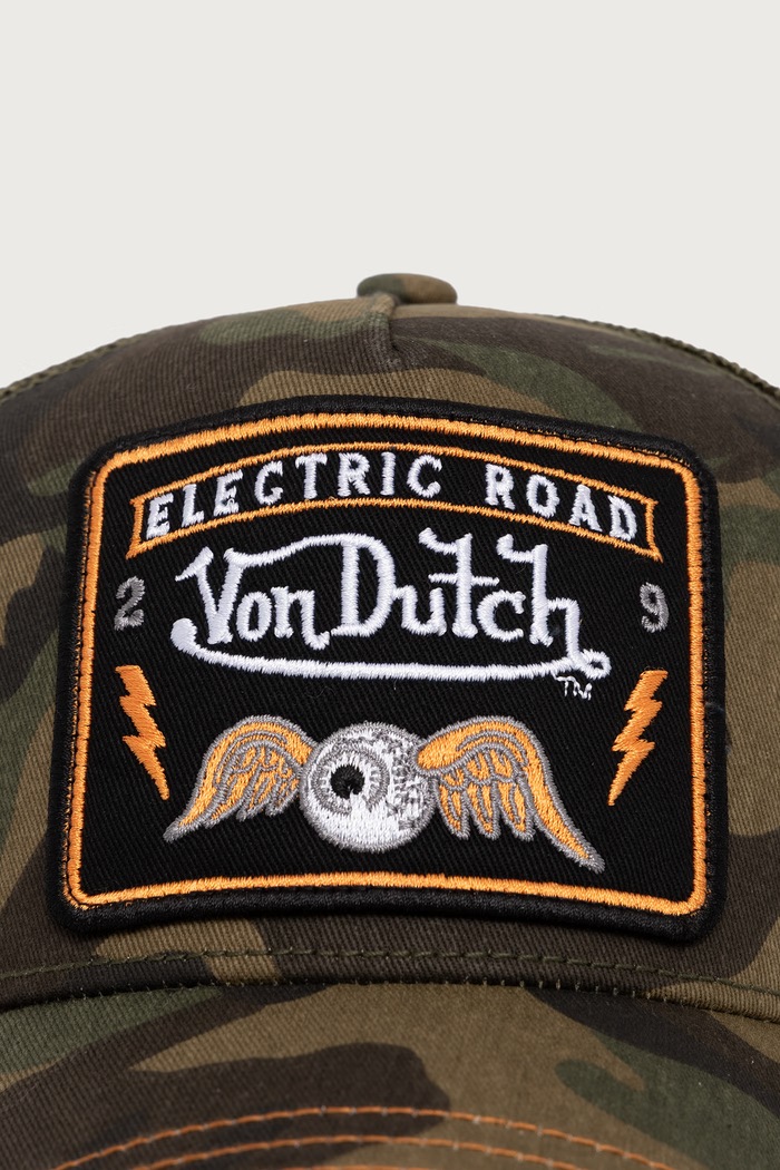 Von Dutch Czapka z daszkiem z bawełną VD.0.CAS1.SQUARE4B zielony AW26