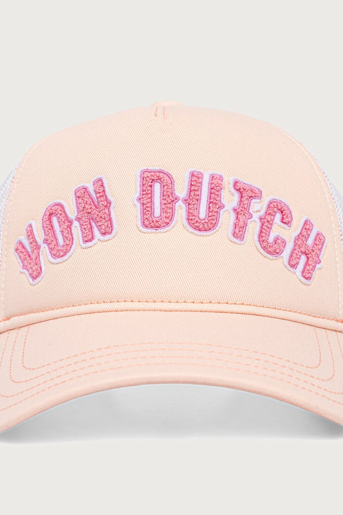 Von Dutch Czapka z daszkiem z bawełną VD.0.CAS2.BUCKL.LP różowy AW26