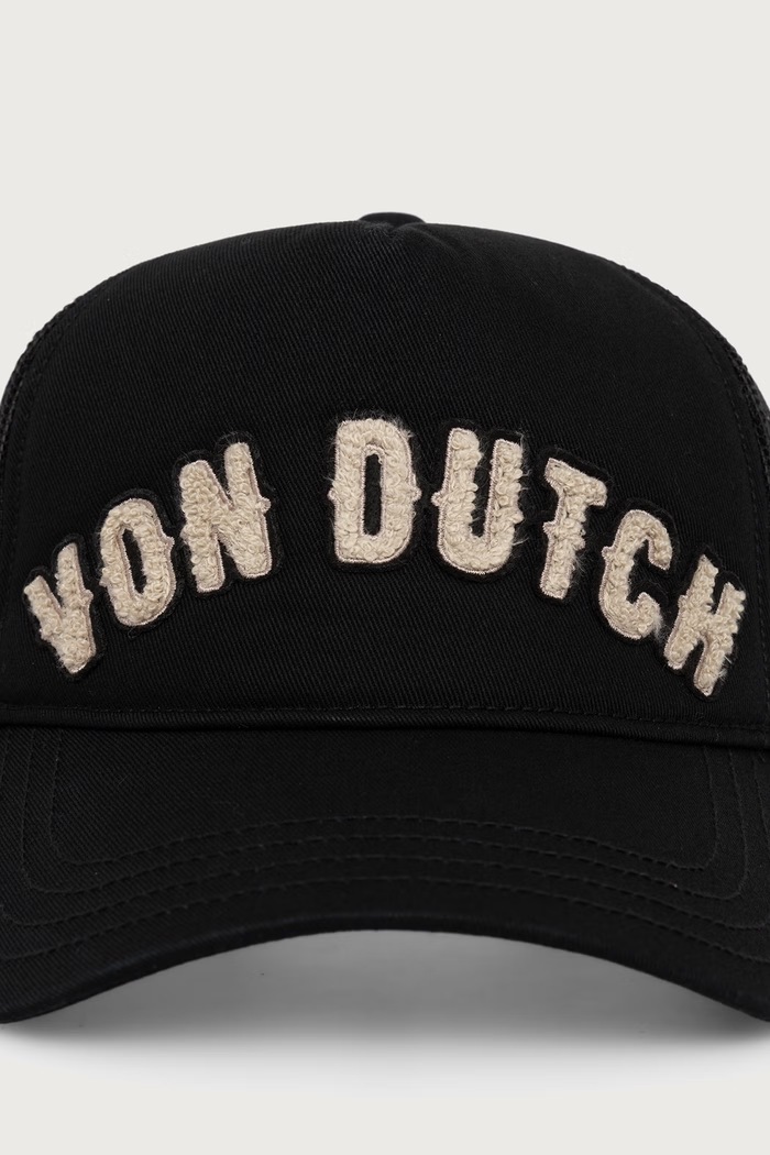 Von Dutch Czapka z daszkiem z bawełną VD.0.CAS2.BUCKL.NR czarny AW26