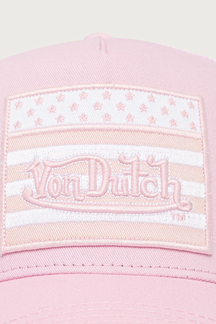 Von Dutch Czapka z daszkiem trucker VD.0.CAS2.FLAG.PP różowy AW26