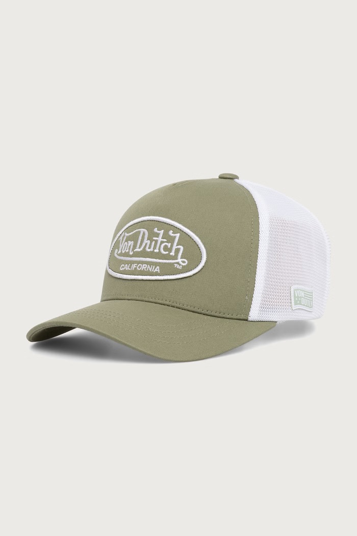 Von Dutch Czapka z daszkiem trucker zielony VD.1.CB.LOF.B29B