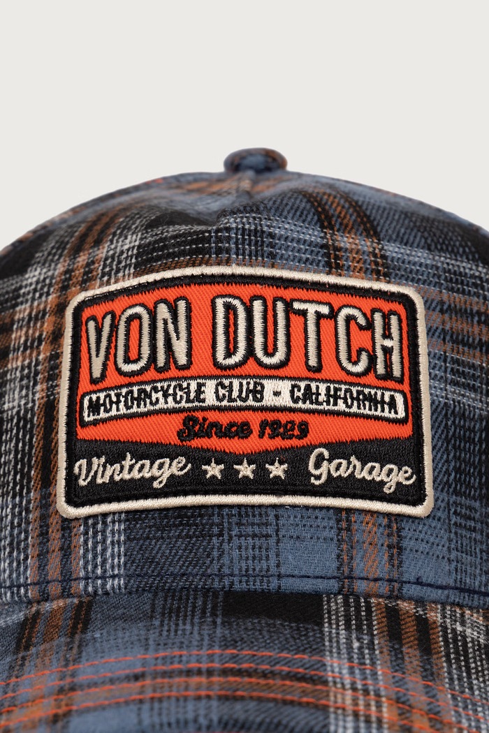Von Dutch Czapka z daszkiem z bawełną VD.1.CB.CAR.09 niebieski AW26