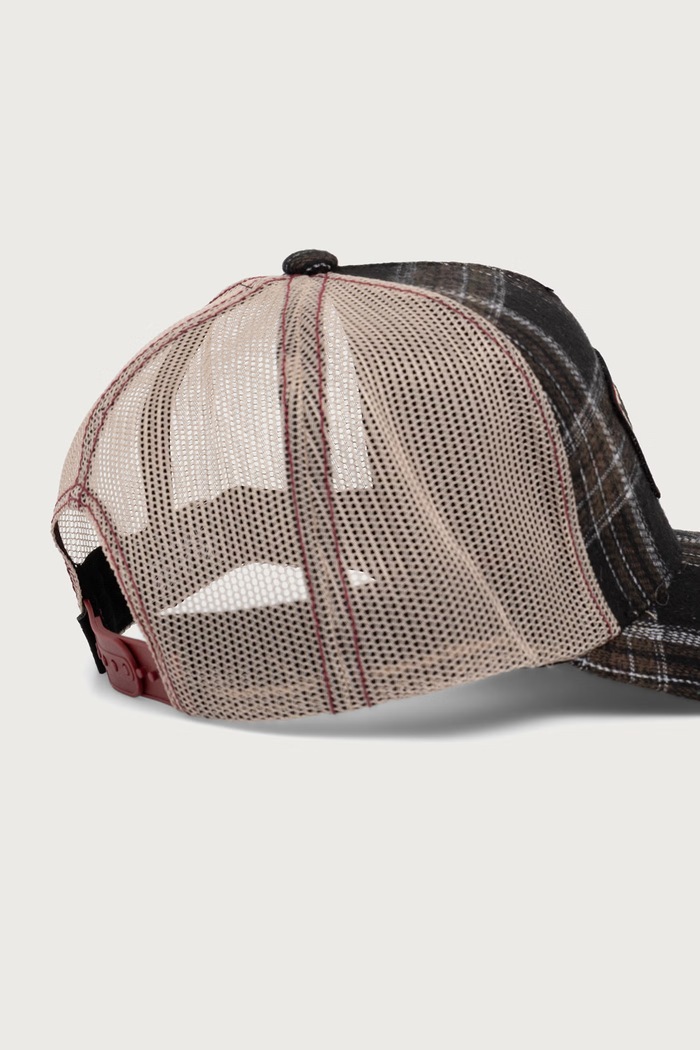 Akcesoria Von Dutch Czapka z daszkiem trucker z bawełną VD.1.CB.CAR.10 brązowy