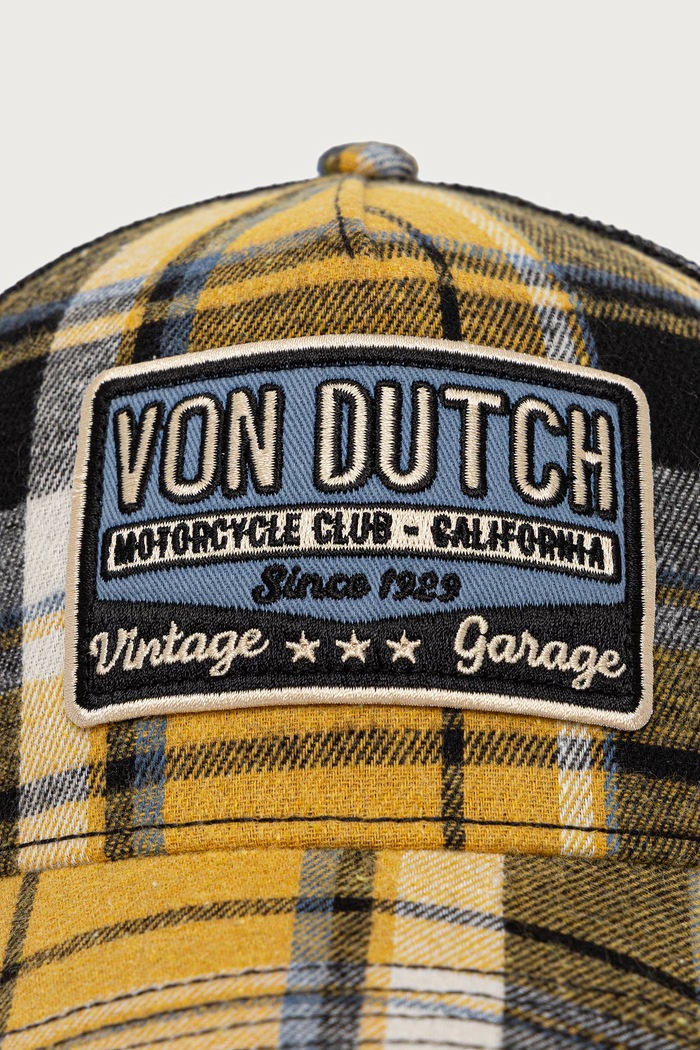 Von Dutch Czapka z daszkiem z bawełną VD.1.CB.CAR.11 żółty AW26
