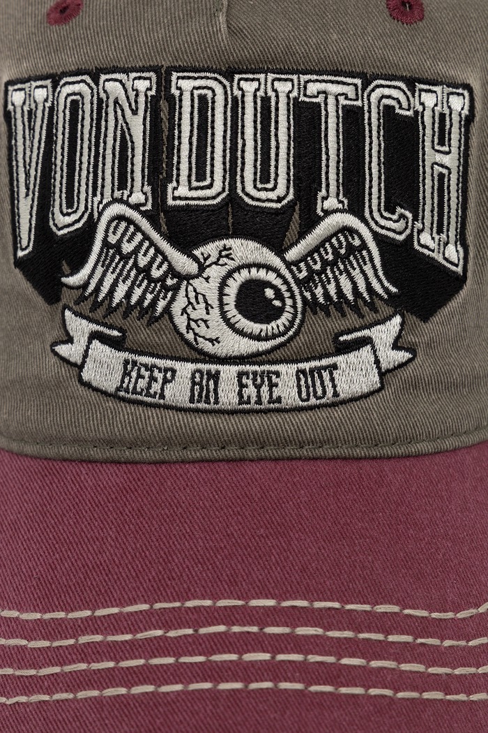 Von Dutch Czapka z daszkiem bawełniana VD.1.CB.RETRO.17 zielony AW26