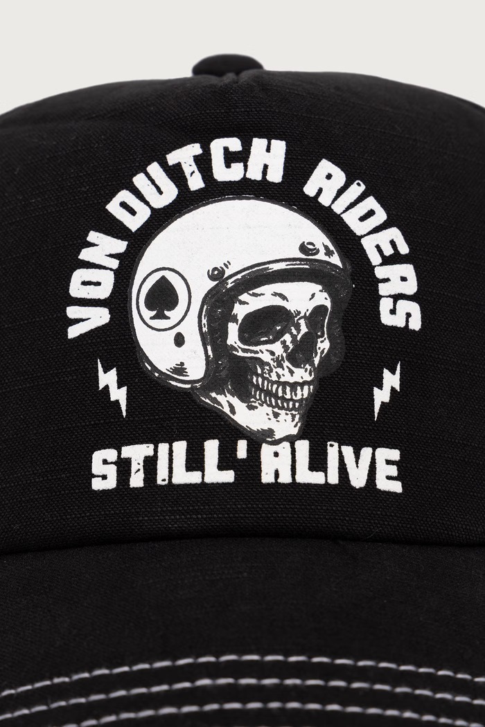 Von Dutch Czapka z daszkiem z bawełną VD.1.CT.CREW.38 czarny AW26