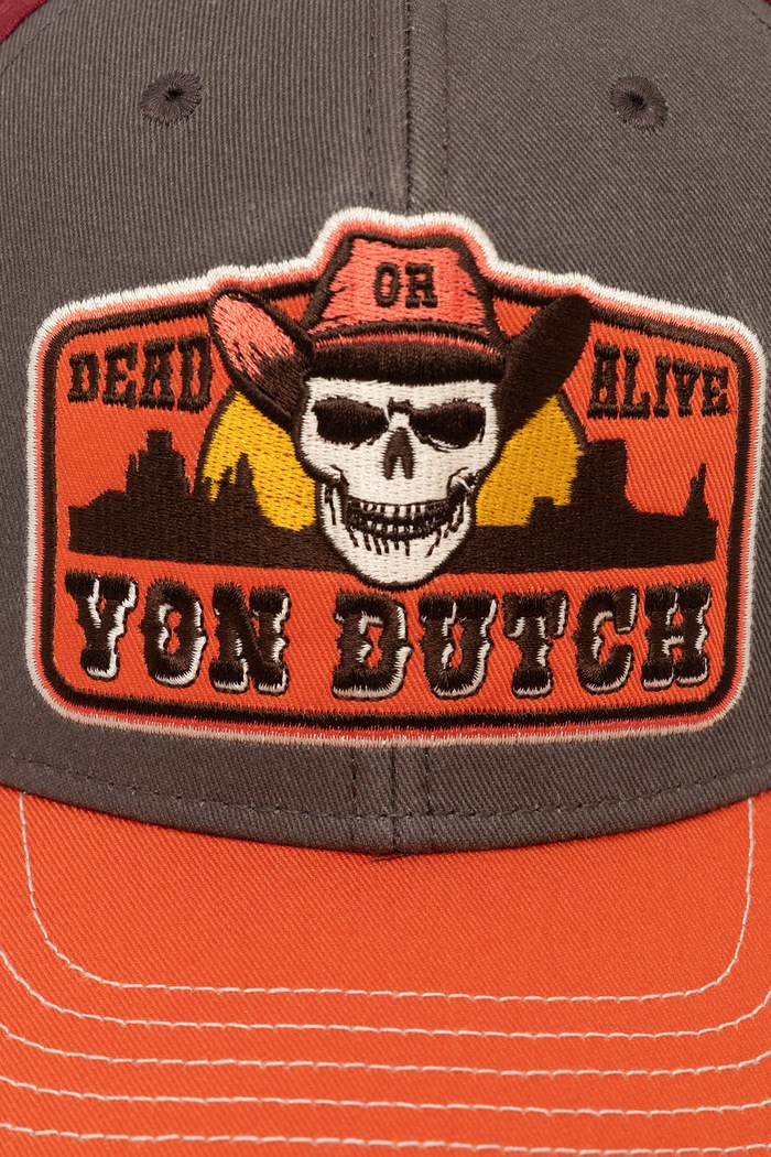 Von Dutch Czapka z daszkiem bawełniana VD.1.CS.SEM.13 czerwony AW26