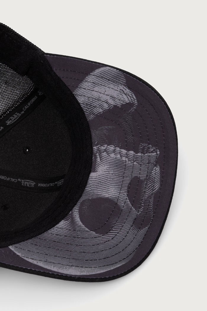 Czapka z daszkiem trucker z bawełną Von Dutch VD.1.CS.CAN.02 czarny
