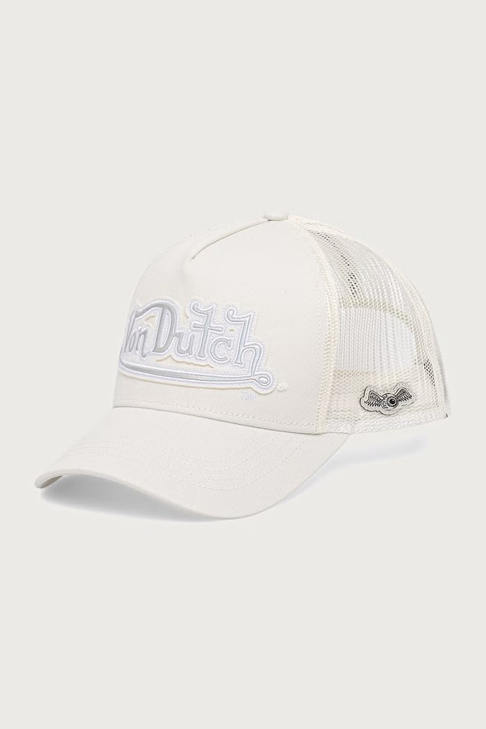 Von Dutch Czapka z daszkiem trucker z bawełną beżowy VD.2.CB.RAINBOW