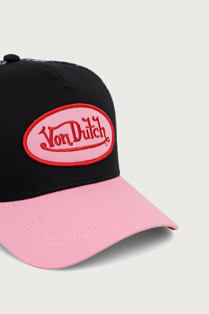 Von Dutch Czapka z daszkiem trucker z bawełną VD.2.CB.SPACE różowy AW26
