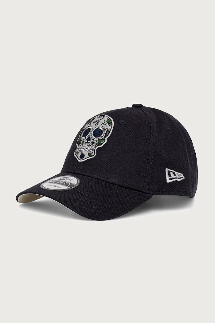 New Era Czapka z daszkiem bawełniana NE SKULL 940 NVY granatowy 60976208