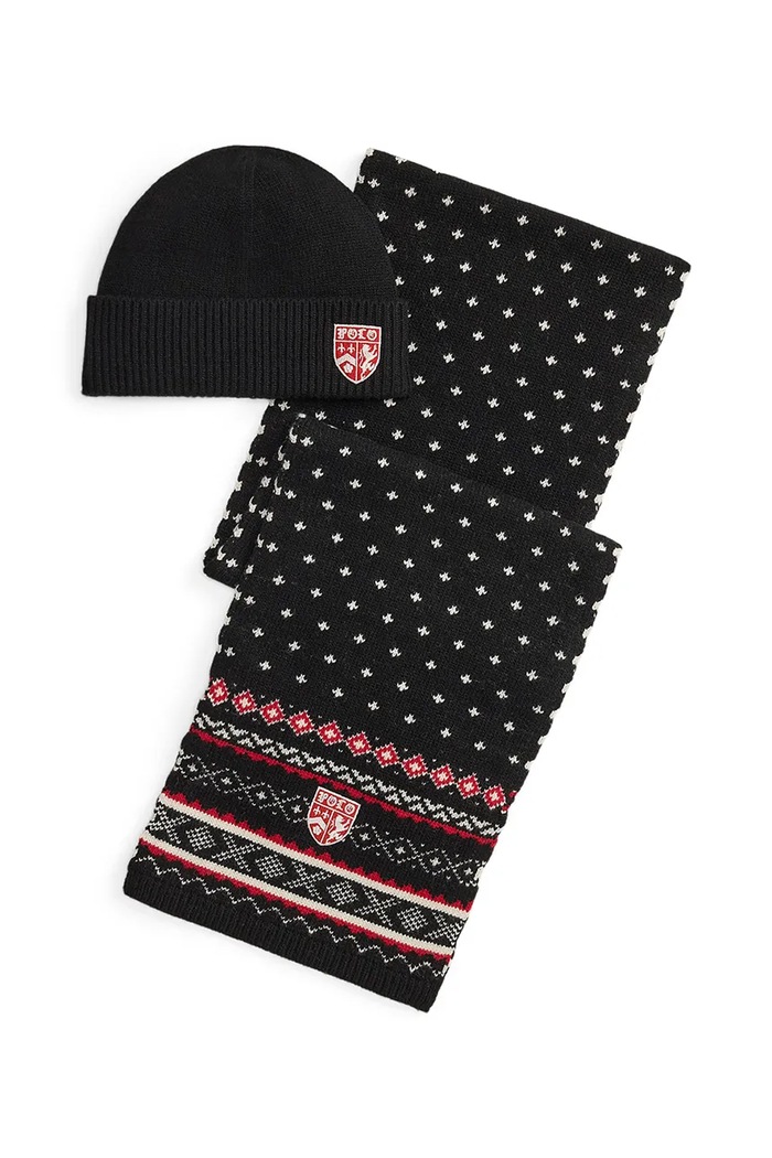 Polo Ralph Lauren WOOL NYLON-NRDIC GIFTST komplet z wełną czarny 449P20316001