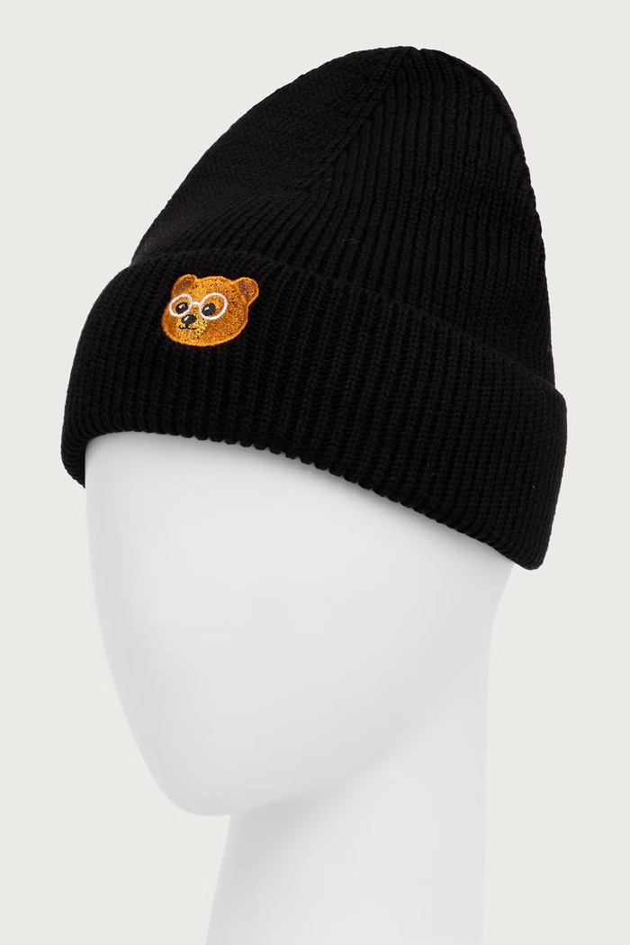 Baron Filou Czapka beanie bawełniana 000014297 czarny AW26