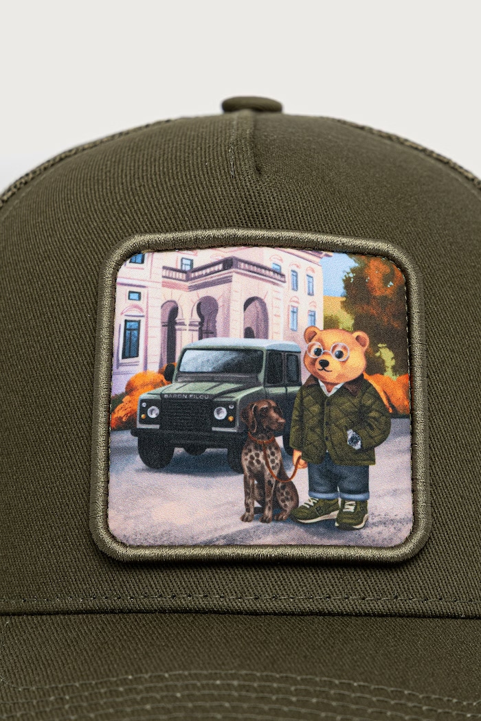 Baron Filou Czapka z daszkiem trucker z bawełną 000017299 zielony AW26