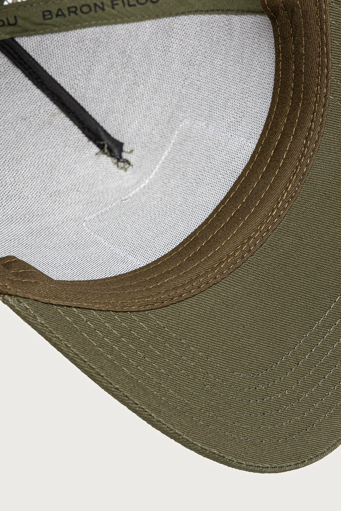 Czapka z daszkiem trucker z bawełną Baron Filou 000017299 zielony