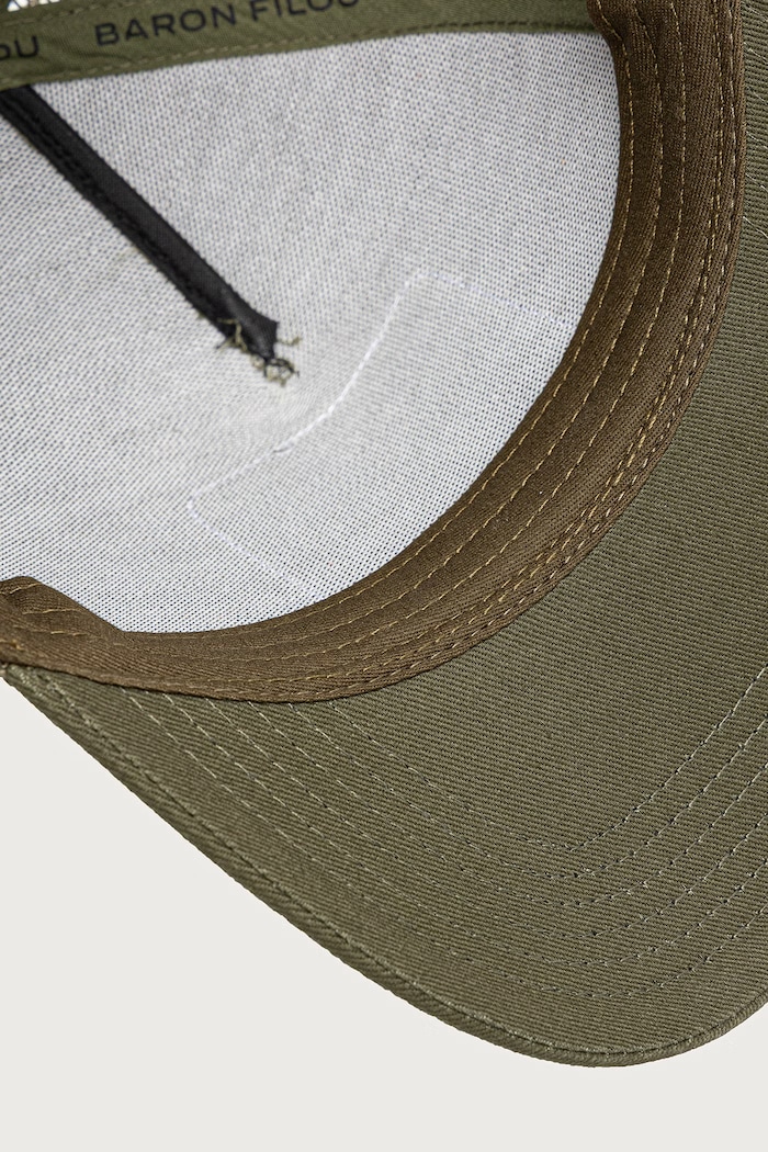 Czapka z daszkiem trucker z bawełną Baron Filou 000017299 zielony