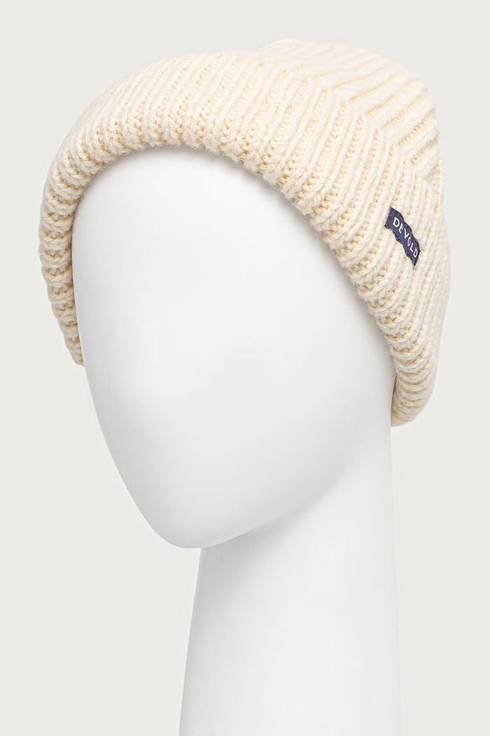Akcesoria Devold Czapka beanie wełniana Nansen Wool PDTC.386.902.S beżowy
