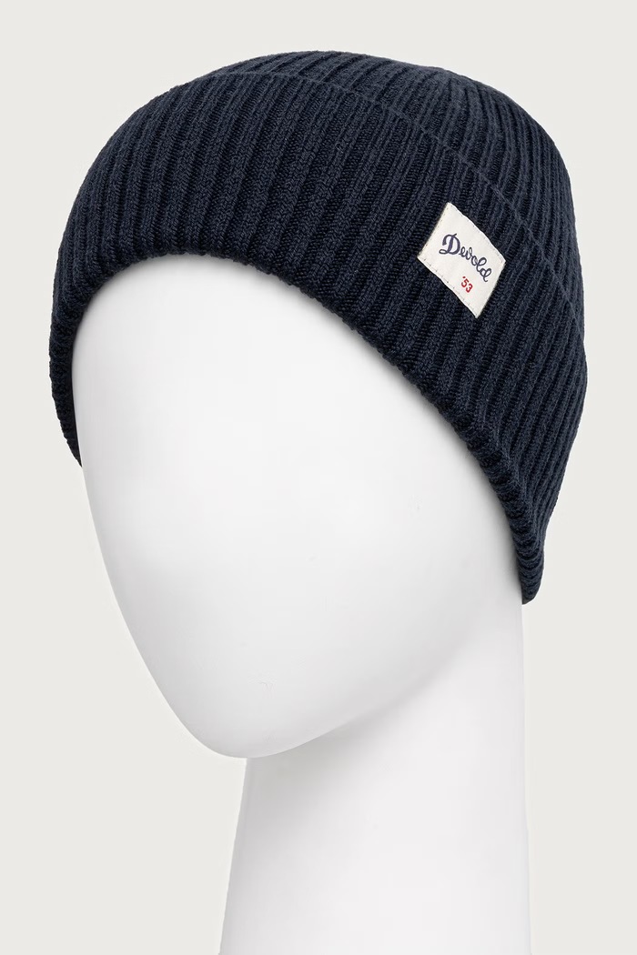 Akcesoria Devold Czapka beanie damska z wełny merino Archive Wool PDTC.710.900.A granatowy