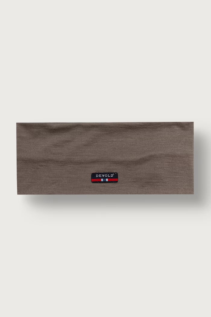 Devold Opaska na głowę z wełny merino Breeze Merino brązowy PDGO.180.951.A