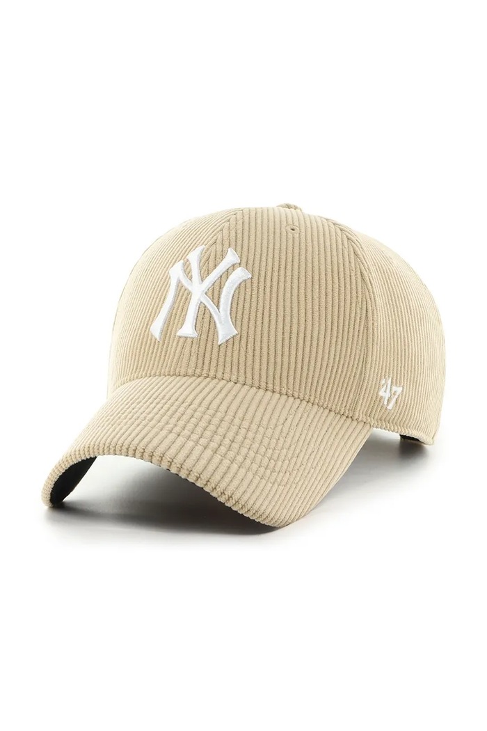 47 brand Kšiltovka manšestrová MLB New York Yankees béžová B.THCKM17EWS.KHA