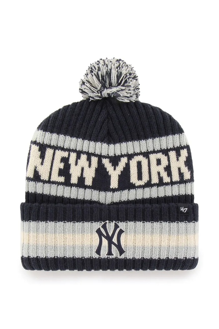 47 brand Czapka z pomponem MLB New York Yankees czarny B.BERNG17ACE.NY
