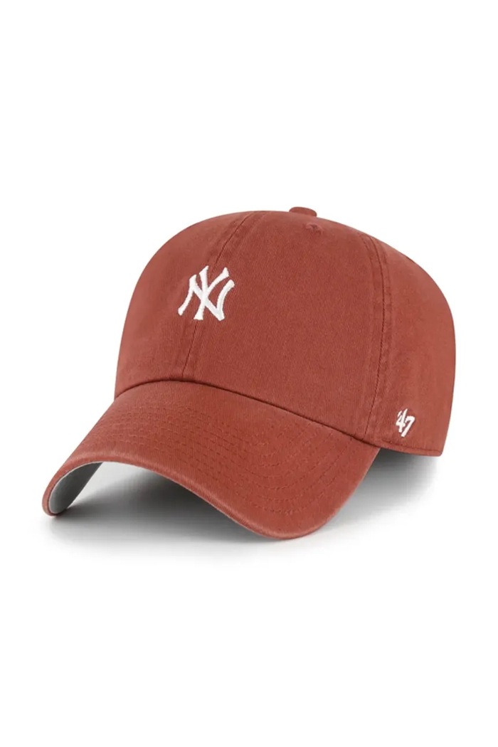 47 brand Czapka z daszkiem bawełniana MLB New York Yankees czerwony B.BSRNR17GWS.A02