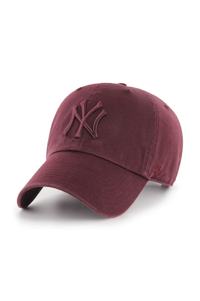 47 brand Czapka z daszkiem bawełniana MLB New York Yankees bordowy B.NLRGW17GWS.KMC