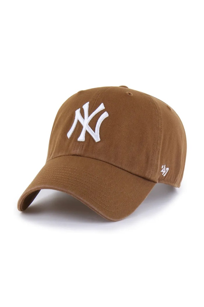 47 brand Kšiltovka bavlněná MLB New York Yankees hnědá B.NLRGW17GWS.L5