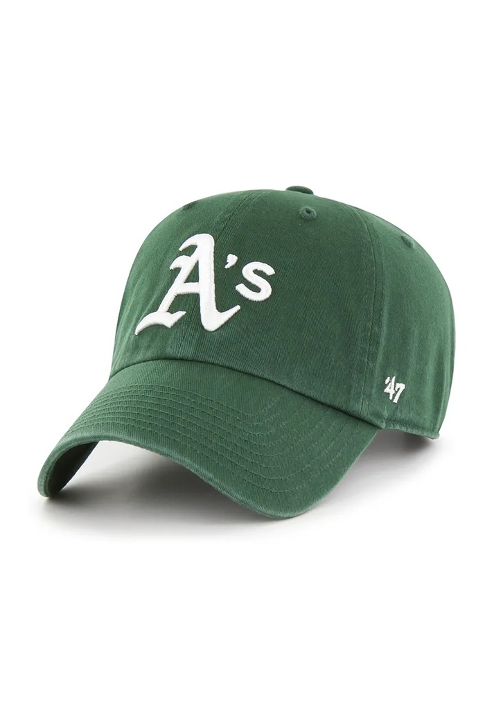 47 brand Czapka z daszkiem bawełniana MLB Oakland Athletics zielony B.RGW18GWS.DGF