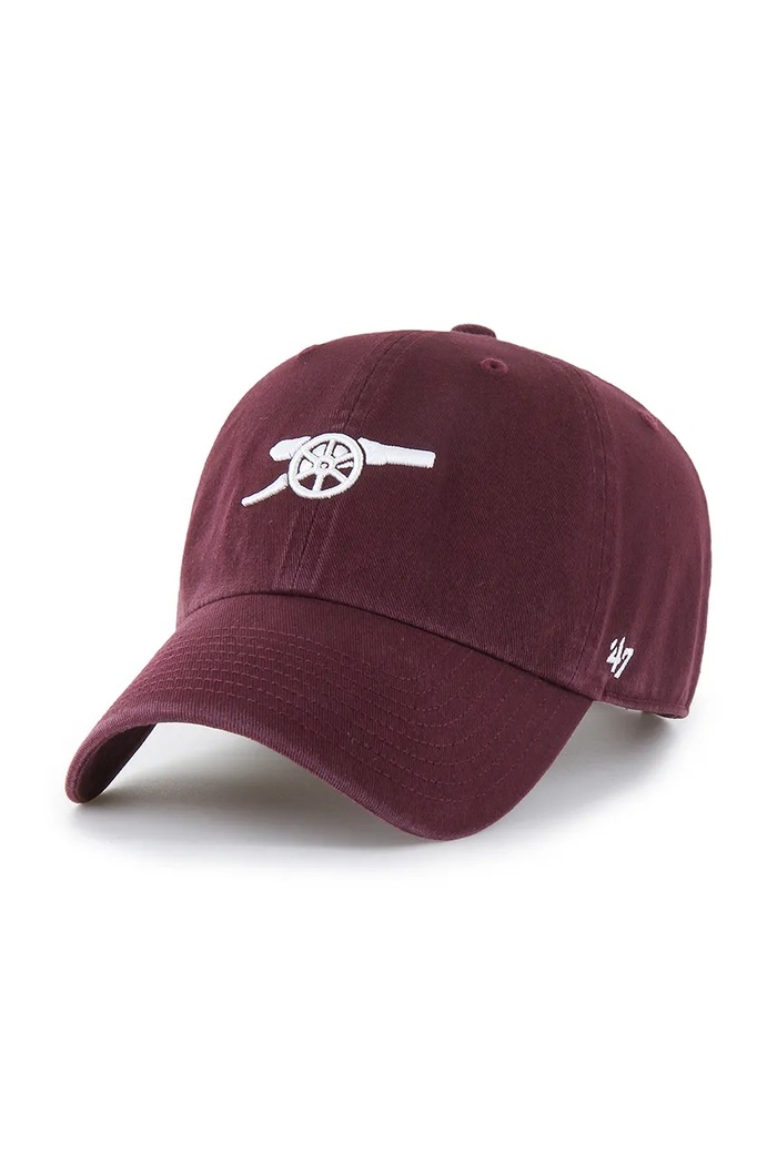 47 brand Czapka z daszkiem bawełniana Arsenal FC bordowy EPL.RGW30GWS.KMA